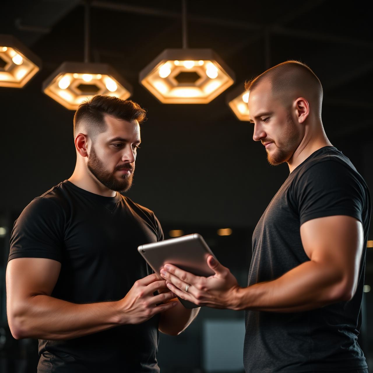Trener personalny z klientem